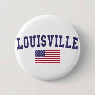 Louisville US Flag 2 Inch Round Button