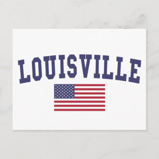 Louisville US Flag Postcard