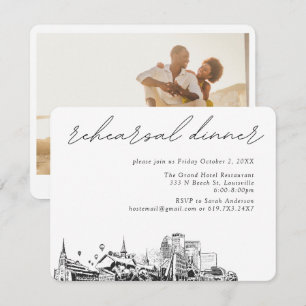 Louisville Wedding Elegant Rehearsal Dinner Enclosure Card