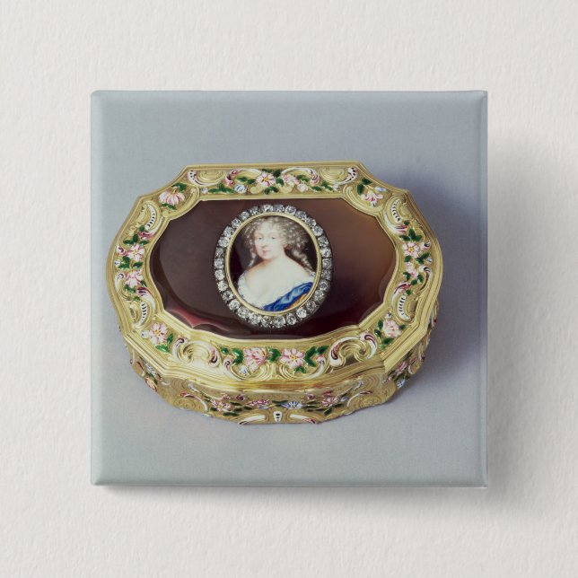 Louix XV oval snuff box 2 Inch Square Button (Front)