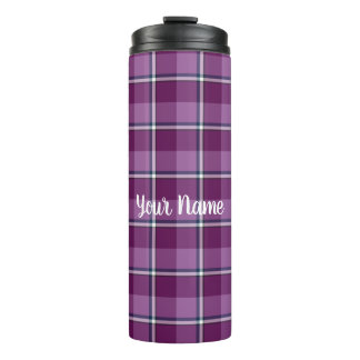Loulou and Trendy Pink Plaid Customizable Tumbler