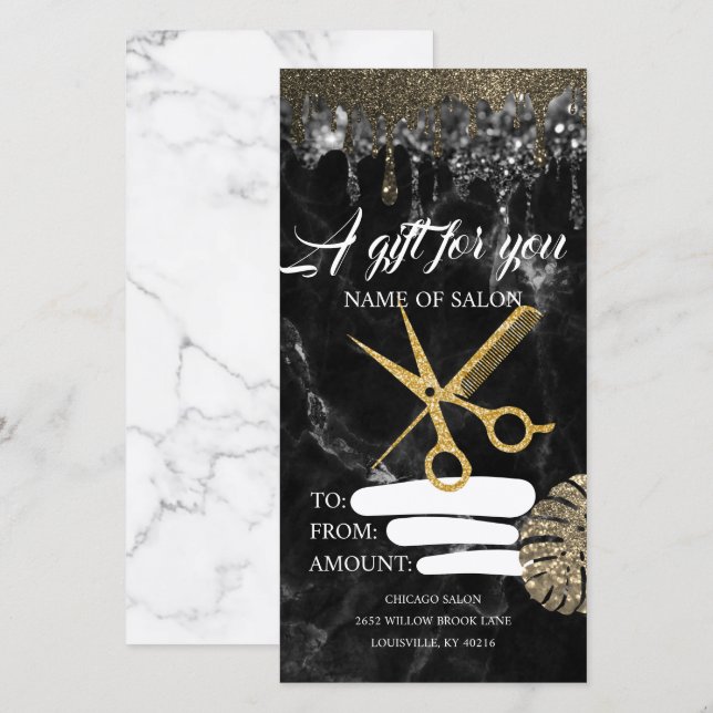 Lounge Bar Drinks Certificate Voucher (Front/Back)