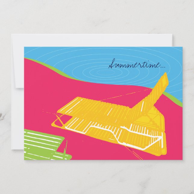Lounge by the Pool Party Invitation (Front)