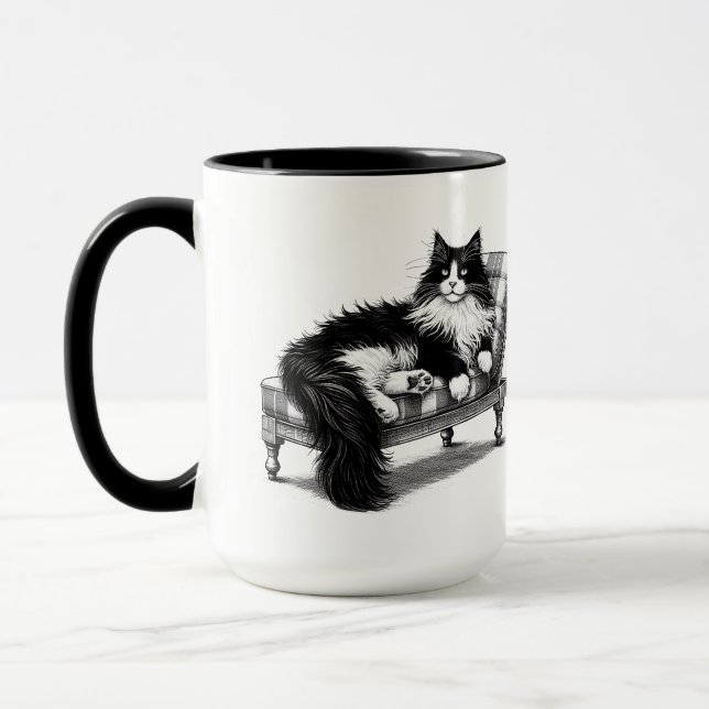 Lounge Cat Mug (Left)