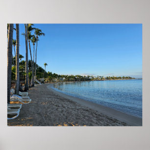 Lounge chair, beach poster