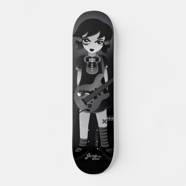 LoungeKat Skateboard: Bass Girl Skateboard (Front)
