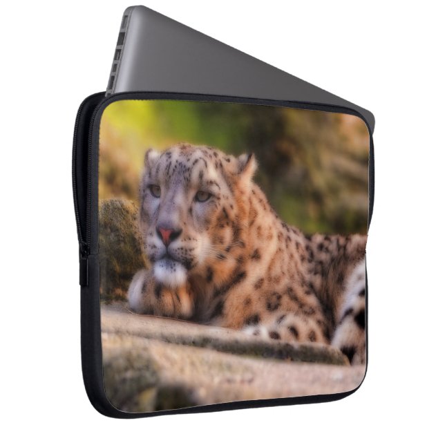 Lounging Leopard Laptop Sleeve (Front Right)