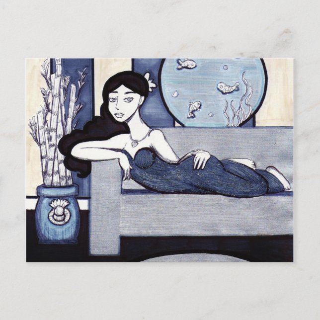 Lounging Lucy Post Card (Front)