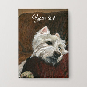 Lounging Westie on Sofa