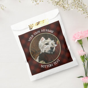 Lounging Westie on Sofa Favour Bag