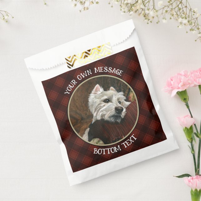 Lounging Westie on Sofa Favour Bag (Sealed)