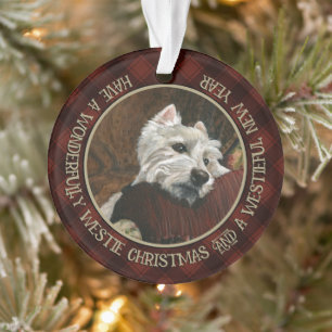 Lounging Westie on Sofa Ornament