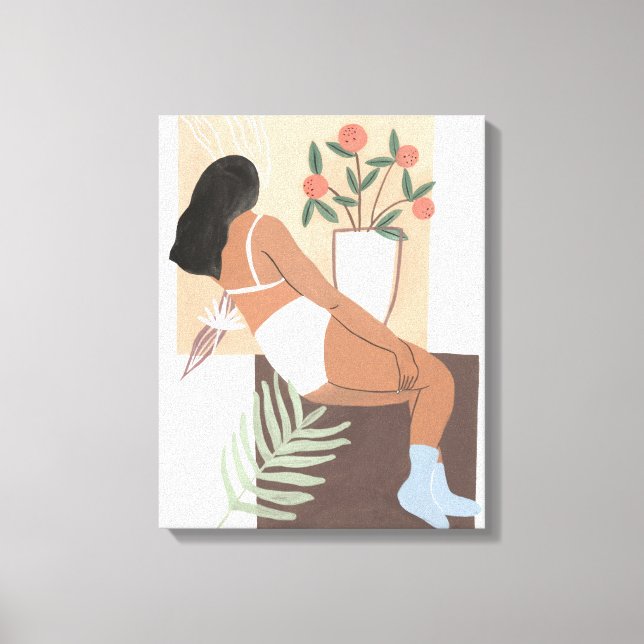 Lounging Woman Canvas Print (Front)