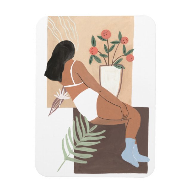 Lounging Woman Magnet (Vertical)
