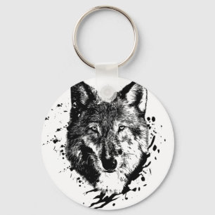 Loup Animal Forêt Sauvage Nature Monde Terre Libre Keychain