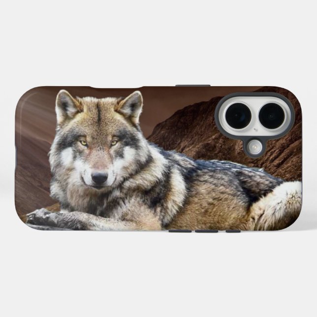 Loup Apple iPhone 16 Coque (Verso (horizontal))