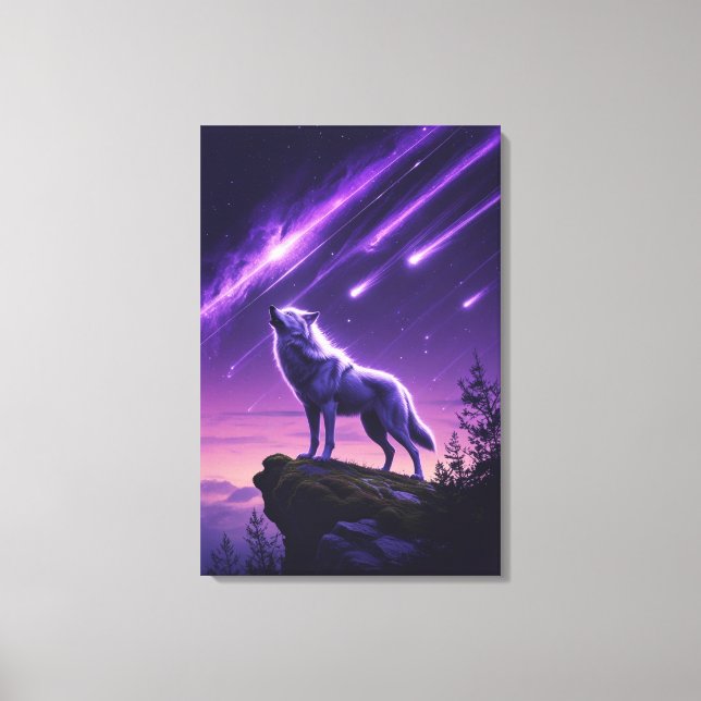Loup Céleste – Toile Mystic Howl (Recto)