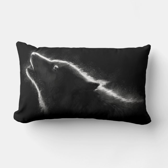 Loup dans le coussin foncé (Recto)