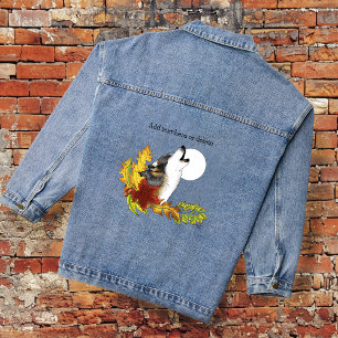 Loup d'automne hurleur Lune Noire