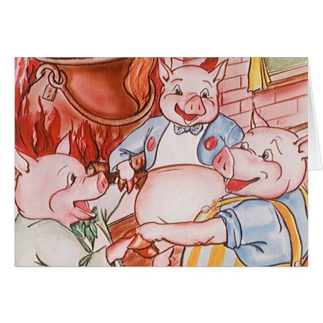 Loup de Cuisine de trois petits cochons, conte Vin (Devant horizontal)