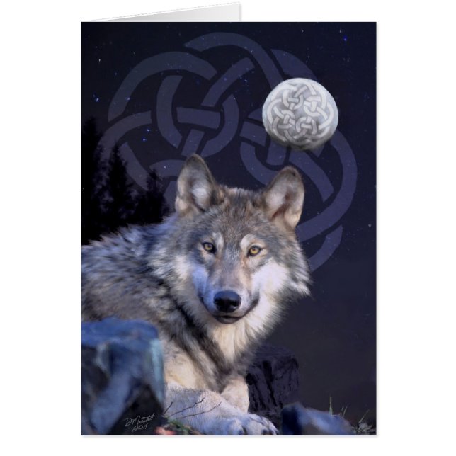 Loup de nuit avec le noeud celtique (Devant)