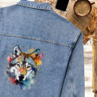 Loup de peinture artistique brillante