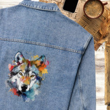 Loup de peinture artistique brillante
