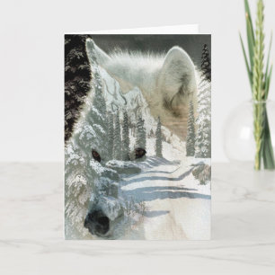 Loup - esprit de la région sauvage/de carte vierge