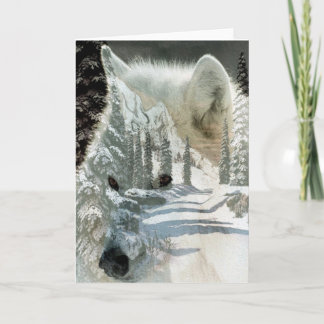 Loup - esprit de la région sauvage/de carte vierge