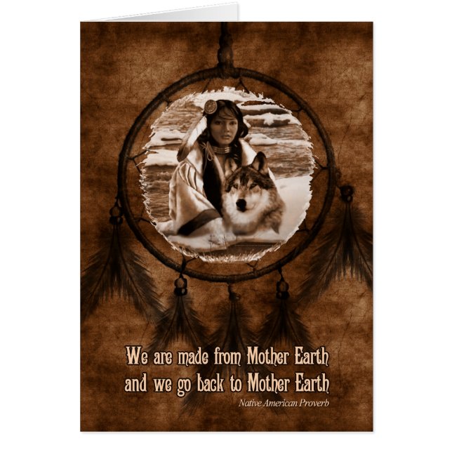 Loup et Dreamcatcher de la fête des Amérindiens (Devant)