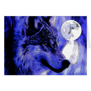 Loup et lune
