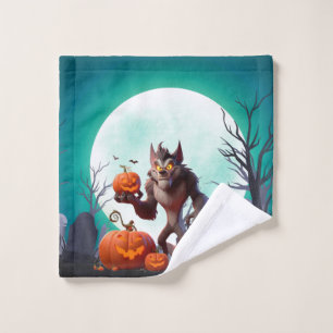loup-garou et citrouilles d'Halloween