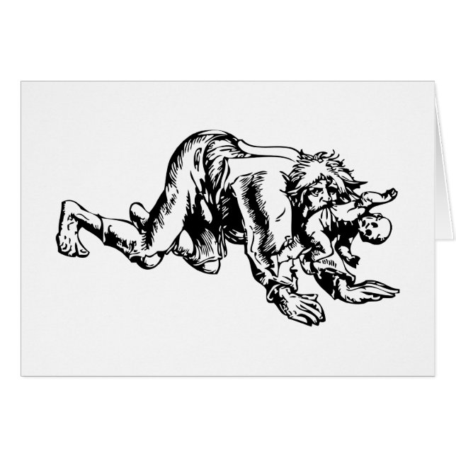 Loup-garou mangeant le bébé (Devant horizontal)