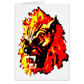 Loup-garou rouge, jaune, noir