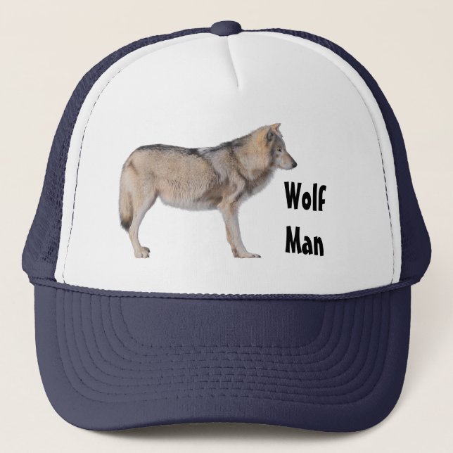 Loup gris debout Casquette de l'amoureux de la fau (Devant)