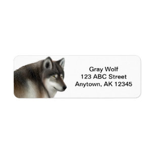 Loup gris sauvage personnalisable