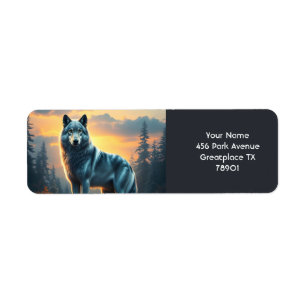 Loup mignon Imaginaire Sur Rocher