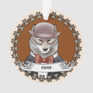 Loup portant des lunettes