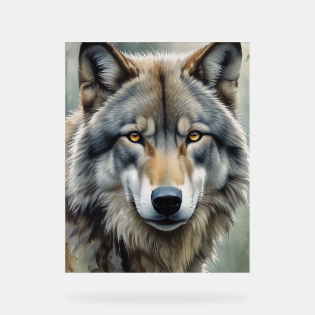 Loup solitaire Motivation Art Inspirationnel (Recto)