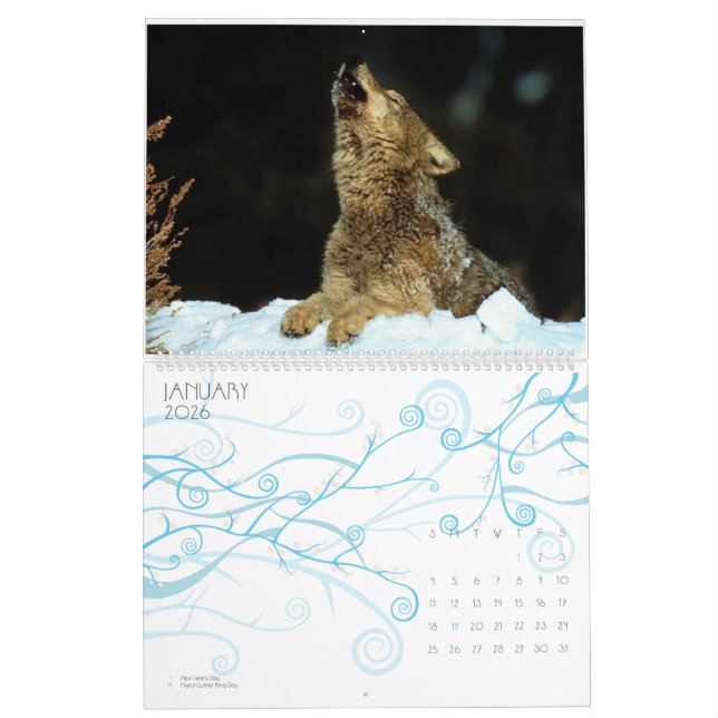 Loups avec petits 2010 Calendrier (Jan 2026)