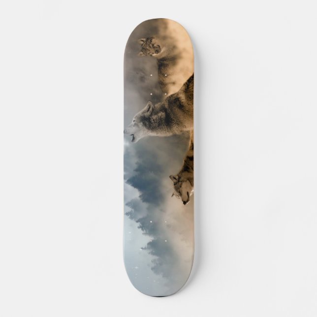 Loups dans le skateboard de neige (Recto)