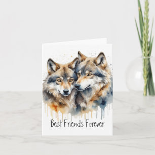 Loups mignonnes Meilleurs Amis Pour Toujours, BFF,