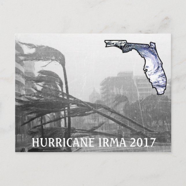 L'ouragan Irma Florida 2017 carte postale Memorabi (Devant)