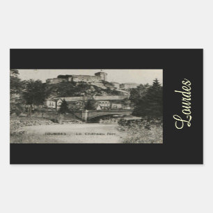 Lourdes Fort Chateau France postcard Sticker
