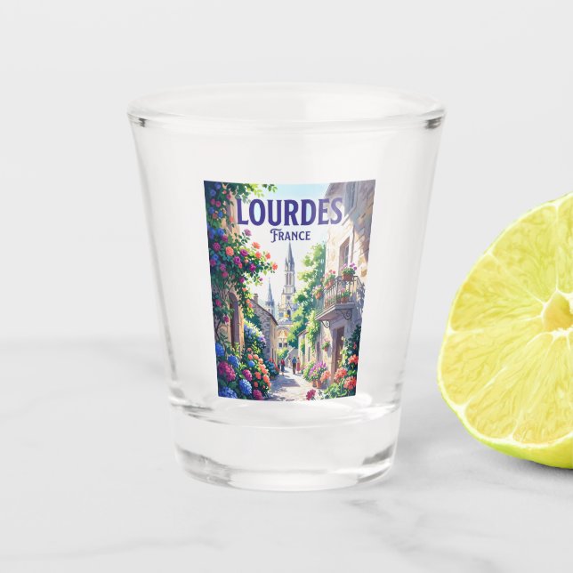 Lourdes France Shot Glass (Front)