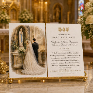 Lourdes Marian Wedding Prayer Holy Matrimony Favou