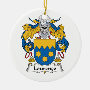 Lourenco Family Crest Ceramic Ornament
