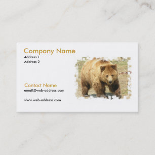 L'ours gris concernent un carte de visite