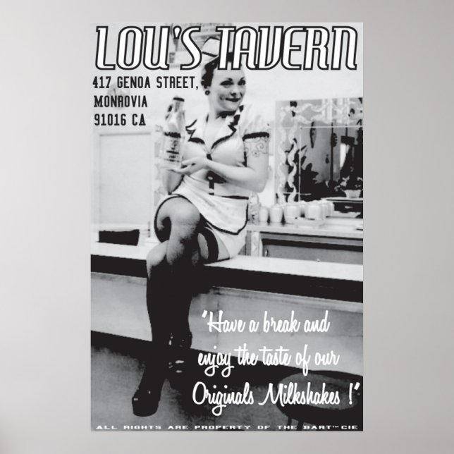 LOU'S TAVERN POSTER (Front)