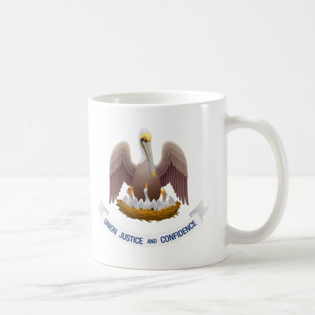 Lousiana Flag Theme 01 Coffee Mug (Right)